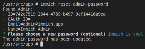 Reset Admin Password